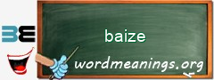 WordMeaning blackboard for baize